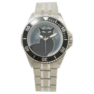 Reloj De Pulsera Cat Watch Black Cat Writing Watch Cat Lover Jewerl