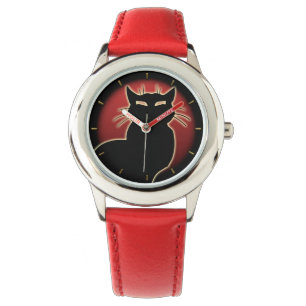 Reloj De Pulsera Cat Watch Black Cat Writing Watch Cat Lover Jewerl