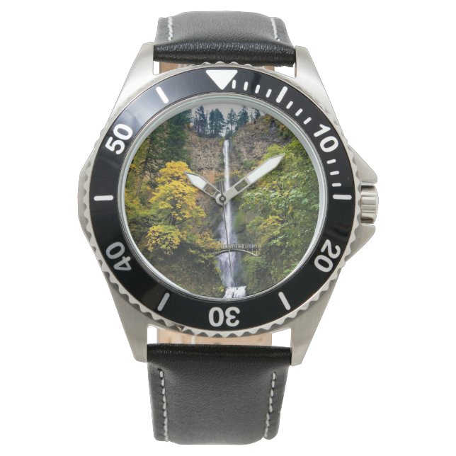 Reloj De Pulsera Cataratas Multnomah, desfiladero del río Columbia, (Anverso)