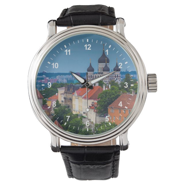 Reloj De Pulsera Catedral y paisaje urbano | Estonia (Anverso)