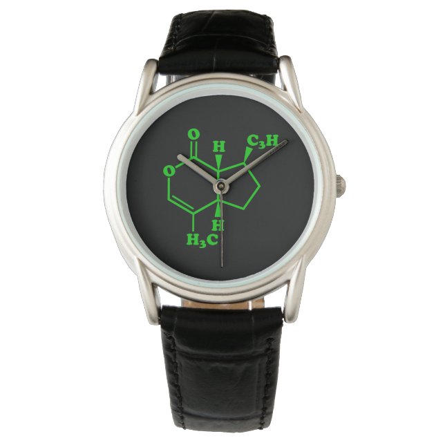 Reloj De Pulsera Catnip Nepetalactona Fórmula Química Molecular (Anverso)