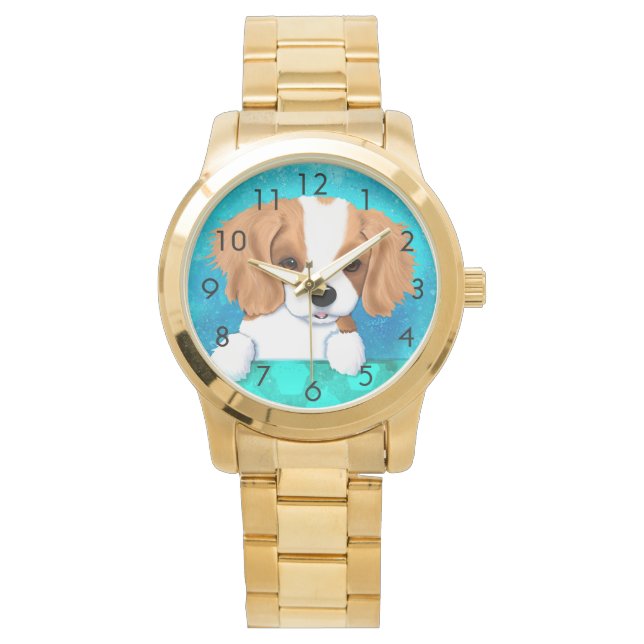 Reloj De Pulsera Cavalier King Charles Spaniel Writing Watch (Anverso)