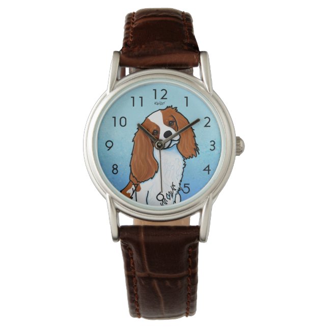 Reloj De Pulsera Cavalier King Charles Spaniel Writing Watch (Anverso)