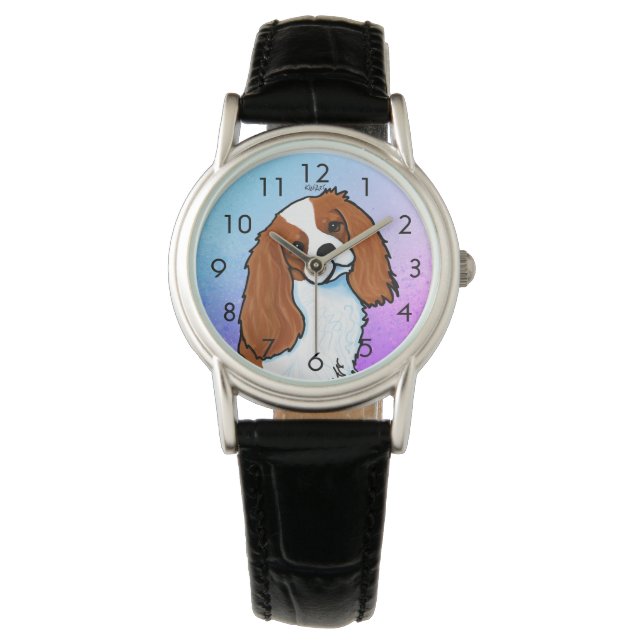 Reloj De Pulsera Cavalier King Charles Spaniel Writing Watch (Anverso)