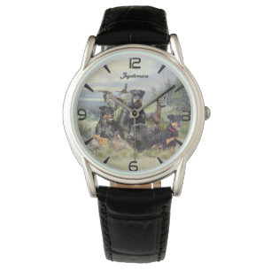 Reloj De Pulsera Caza con Jagdterriers , arte