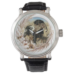 Reloj De Pulsera Caza de chocha con Brittany Spaniel  