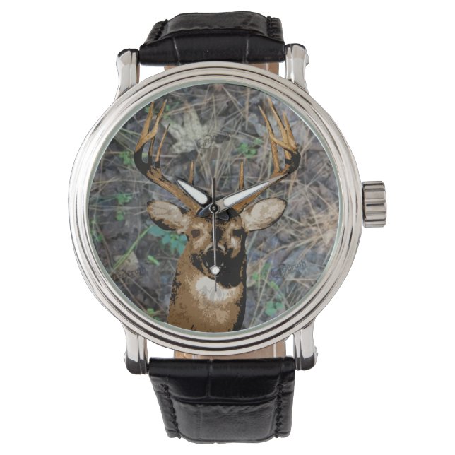 Reloj De Pulsera Caza de ciervos Whitetail Buck (Anverso)
