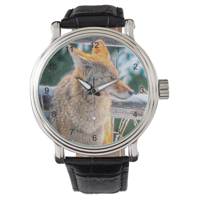 Reloj De Pulsera Caza de Coyote y vigilancia de la vida salvaje de  (Anverso)