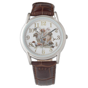 Reloj De Pulsera Caza de Woodcock con Brittany Spaniel Watch