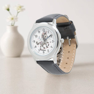 Reloj De Pulsera Cebra Bebé Rayada Safari de la Jungla Salvaje Anim