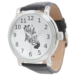 Reloj De Pulsera Cebra con rayas negras torcidas