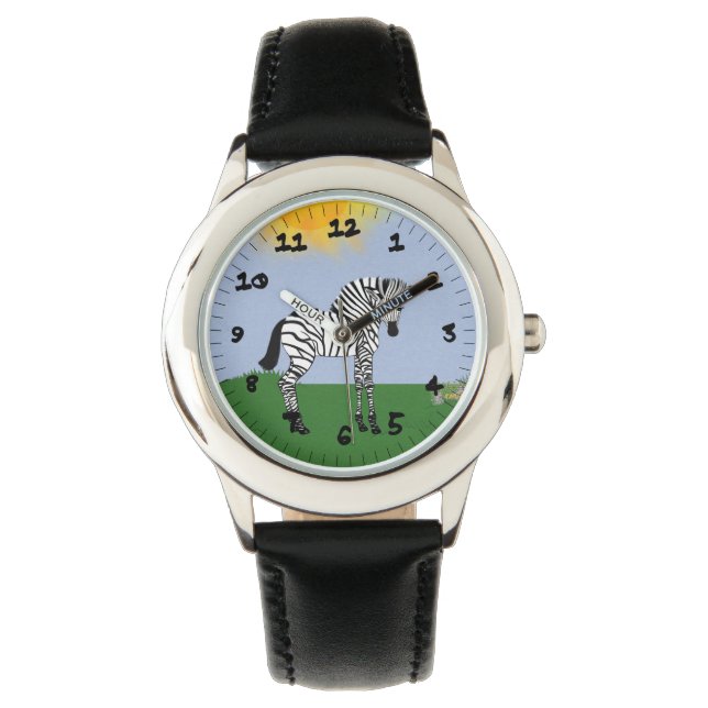 Reloj De Pulsera Cebra de bebé en la moda de arte Personalizado de  (Anverso)