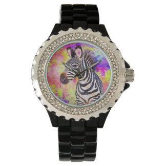 Reloj De Pulsera Cebra en acuarela