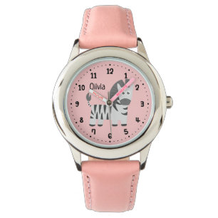 Reloj De Pulsera Cebra Pequeña Linda Personalizada para Niños