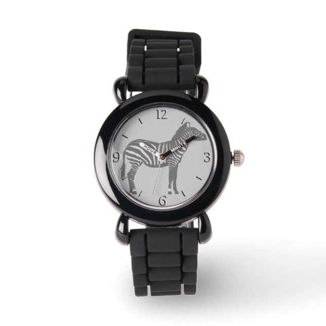 Reloj De Pulsera Cebra - Tonos grises/grises (Anverso)