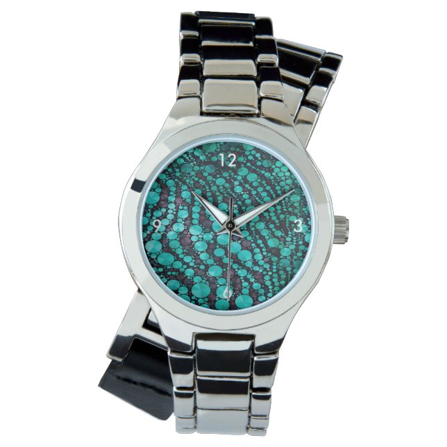 Reloj De Pulsera Cebra Turquesa (Anverso)