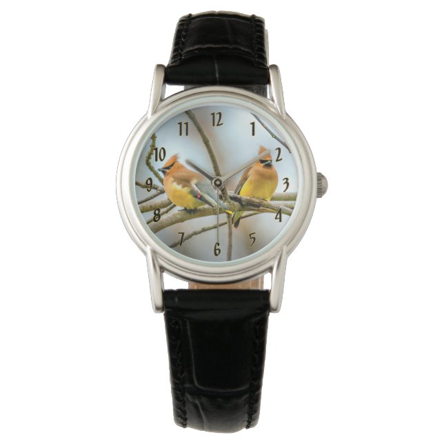 Reloj De Pulsera Cedar Waxwing - Fotografía original (Anverso)