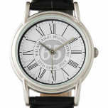 Reloj De Pulsera Celebración conmemorativa de cumpleaños personaliz<br><div class="desc">Reloj conmemorativo de cumpleaños con nombre,  fecha de cumpleaños y una figura que muestra el número de años. Un reloj especial que será valorado por el receptor.</div>