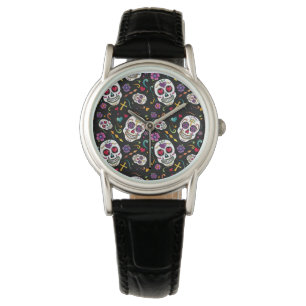 Reloj De Pulsera Celebración de Calaveras - negro