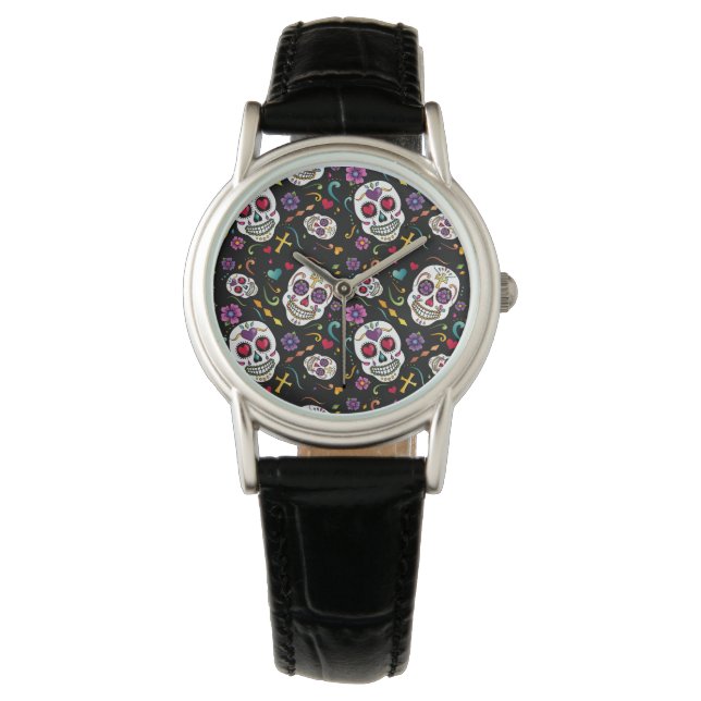 Reloj De Pulsera Celebración de Calaveras - negro (Anverso)