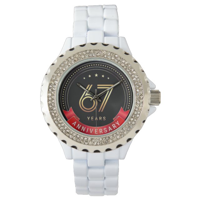 Reloj De Pulsera Celebrate 67 Years: Grandpa Grandma Birthday 2026 (Anverso)