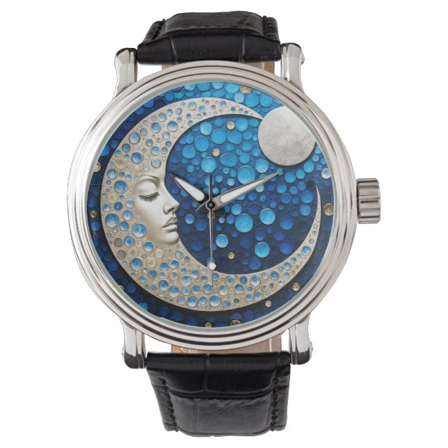 Reloj De Pulsera Celeste: Mujer en la luna (Anverso)