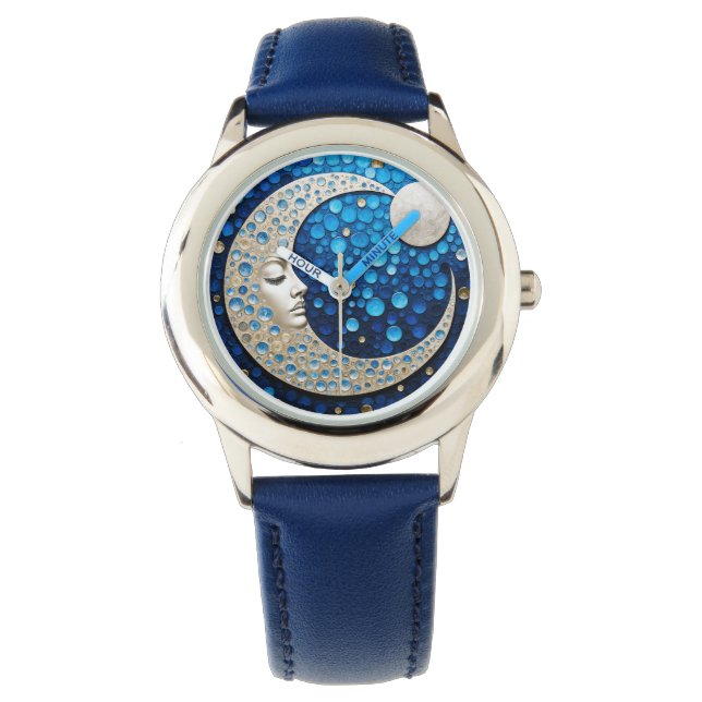 Reloj De Pulsera Celeste: Mujer en la luna (Anverso)
