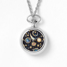 Reloj De Pulsera Celestial De Luna Y Estrellas