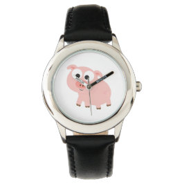 Reloj De Pulsera Cerdito Rosa Lindo