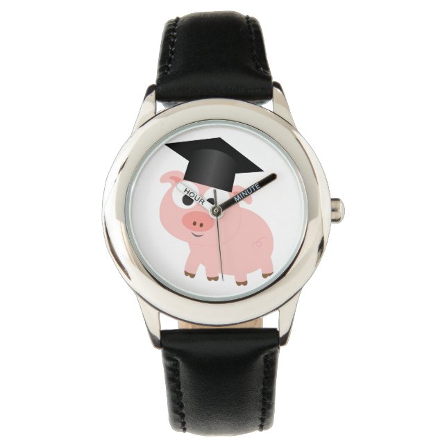 Reloj De Pulsera Cerdo de Graduación Cuta (Anverso)