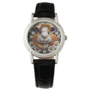 Reloj De Pulsera Cerdo de Guinea bordado con maricones