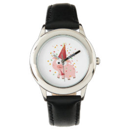 Reloj De Pulsera Cerdo Fiesta Confetti