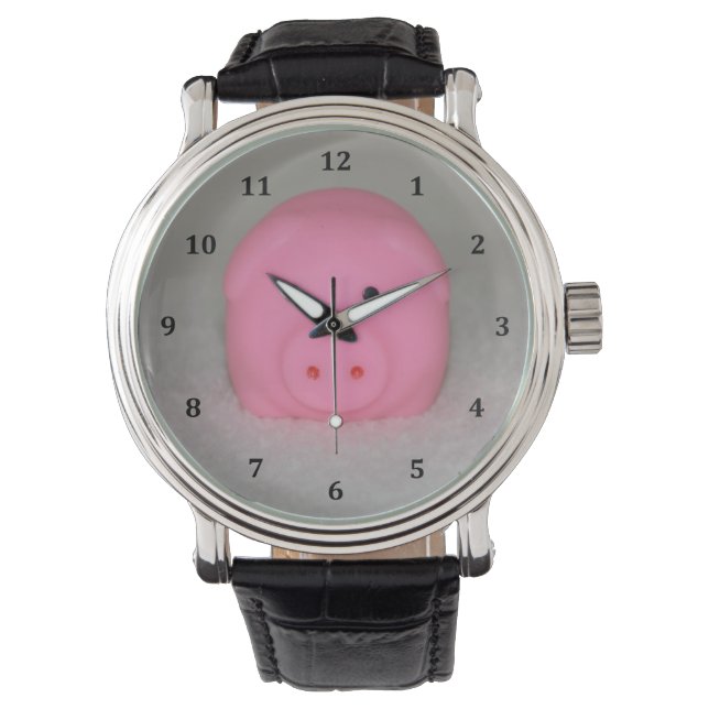 Reloj De Pulsera Cerdo rosa (Anverso)