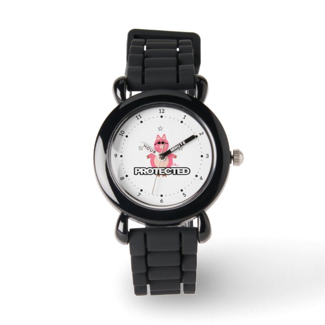 Reloj De Pulsera Cerdo rosa gracioso (Anverso)