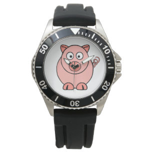 Reloj De Pulsera Cerdo rosado