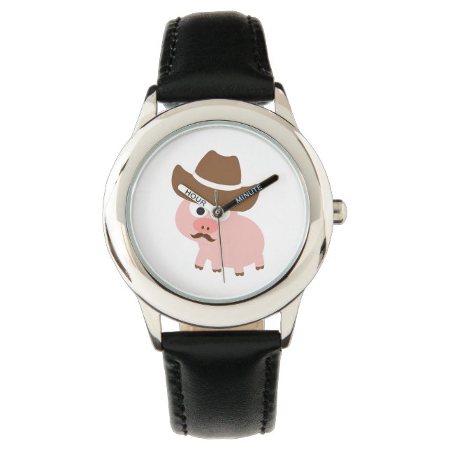Reloj De Pulsera Cerdo Vaquero (Anverso)