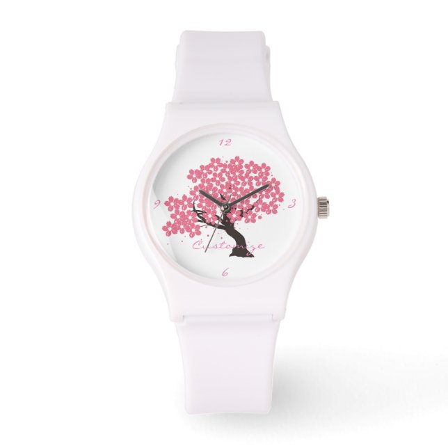 Reloj De Pulsera Cerezo sakura japonés florece Thunder_Cove (Anverso)