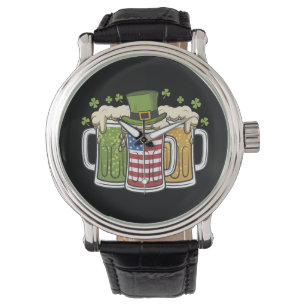 Reloj De Pulsera Cerveza irlandesa Estados Unidos Bandera estadouni