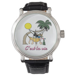Reloj De Pulsera C'est La Vie - Así Es La Vida Funny Hammock Person