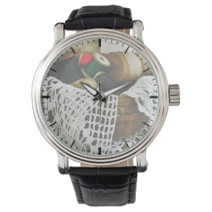 Reloj De Pulsera Cesta de coser con hilo y encaje