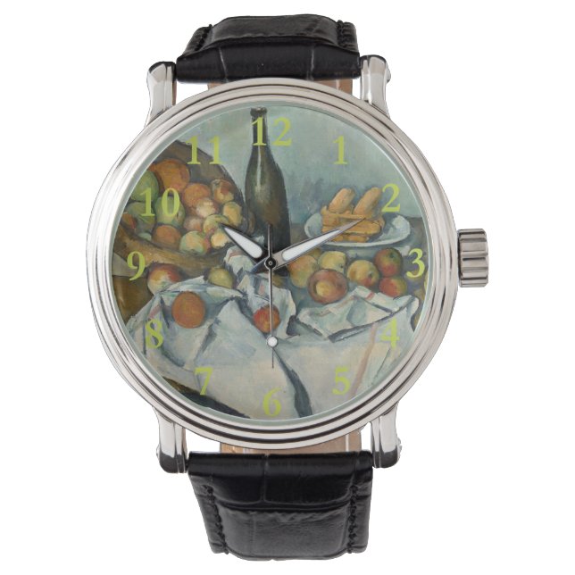 Reloj De Pulsera Cezanne Basket Apples Impresionsionist Art (Anverso)