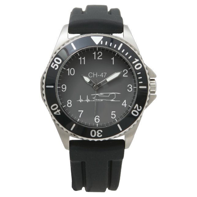 Reloj De Pulsera CH-47 Helicopter Heartbeat Pulse (Anverso)