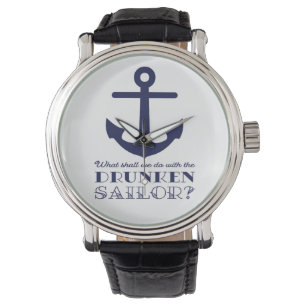 Reloj De Pulsera Chabola de mar borracha naval divertida del
