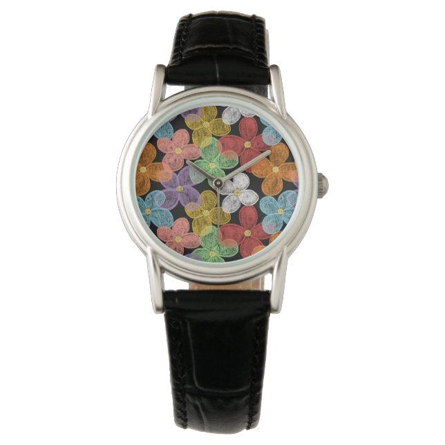 Reloj De Pulsera Chalk Daisies (Anverso)