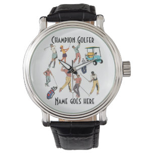 Reloj De Pulsera Champion Golfer Watch - nombre personalizar