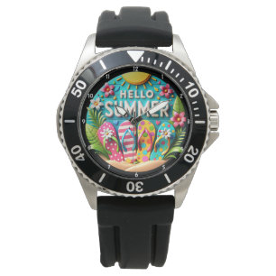 Reloj De Pulsera Chanclas Temáticas de Verano y Decoraciones Vibran