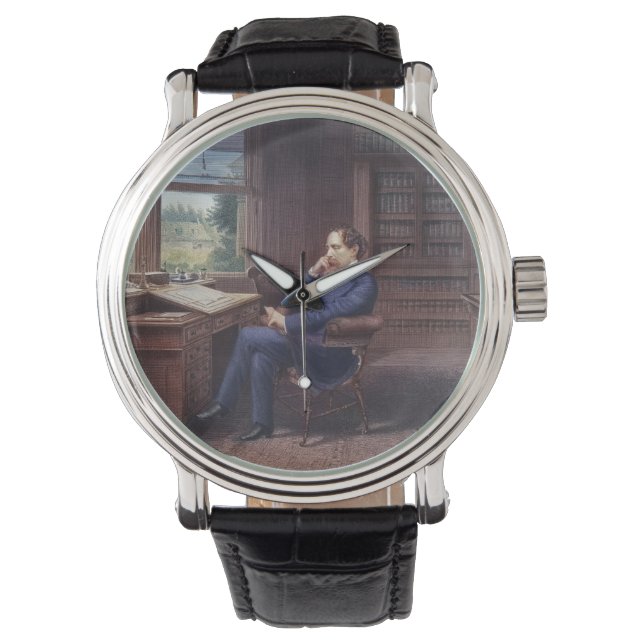 Reloj De Pulsera Charles Dickens en su estudio (Anverso)