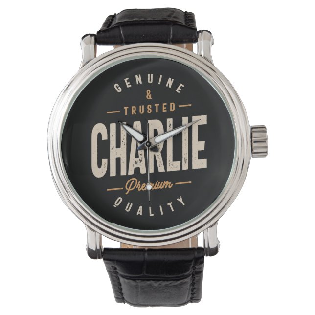 Reloj De Pulsera Charlie Nombre Personalizado - Funny Charlie (Anverso)