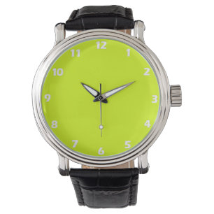 Reloj De Pulsera Chartreuse Color sólido amarillo