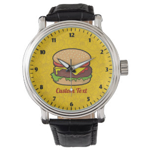 Reloj De Pulsera Cheeseburger Writing Watch
